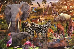 Puzzle 3000 elementów Zwierzęta Afryki