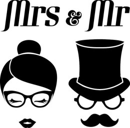 Stempel Mrs & Mr, gumowy