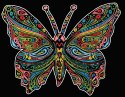 Kolorowanka, malowanka Welwetowa 47x35 Motyl