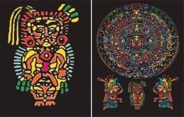 Segregator COLORVELVET Aztekowie, Kolorowanka, malowanka welwetowa