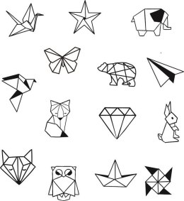 Stempelki w Słoju Origami, gumowe