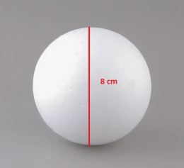 Kula styropianowa 8 cm, bombka