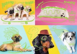 Puzzle 1000 elementów Neon Color Line - Odlotowe psy