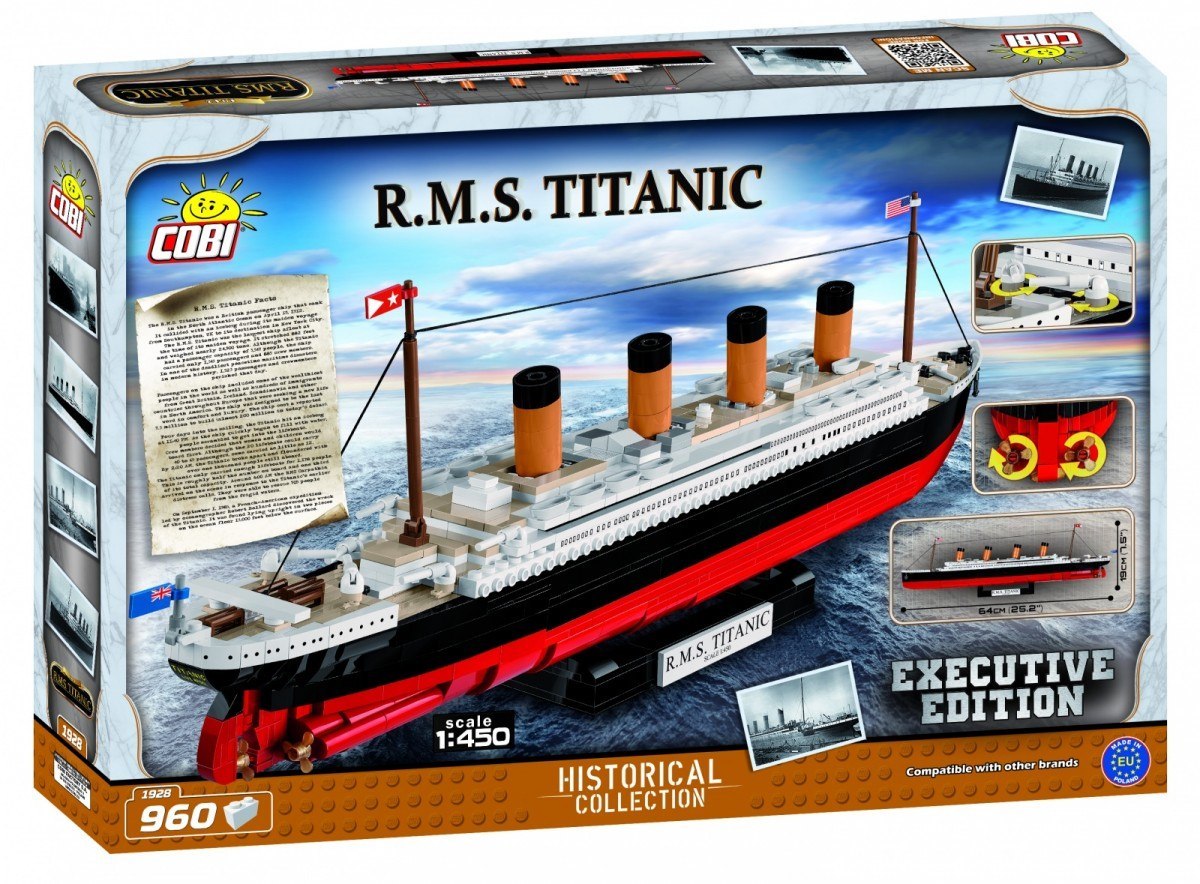 Klocki 960 elementów RMS Titanic 1:45 Executive Edition