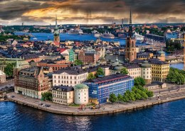 Puzzle 1000 elementów Skandynawskie Miasto Widok
