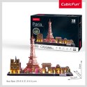 Puzzle 3D LED City Line Paryż, 115 el.
