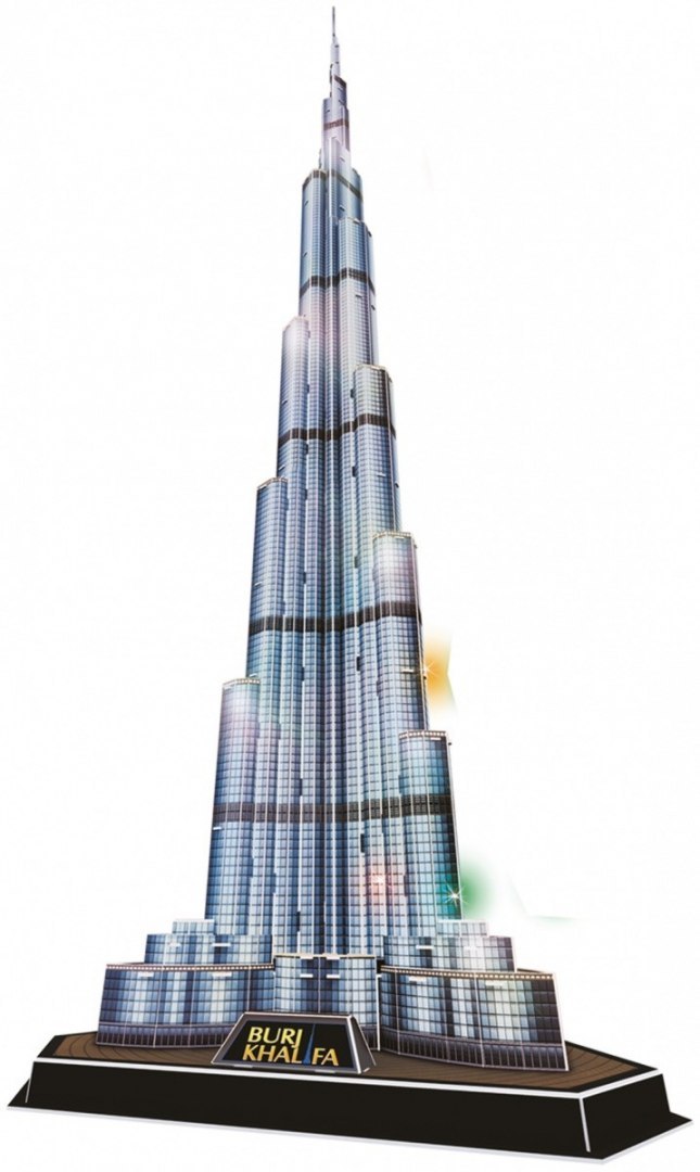 Puzzle 3D Burj Khalifa (Światło), 136 el.