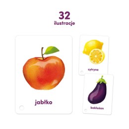 Karty obrazkowe na sznurku - Owoce i warzywa
