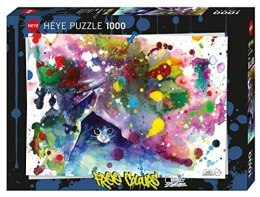 Puzzle 1000 elementów Magiczne kolory Kotek