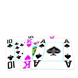 Karty Poker Plastik PKJ niebieskie Jumbo 4p