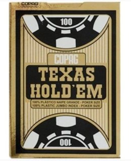 Karty poker Texas Jumbo czarne