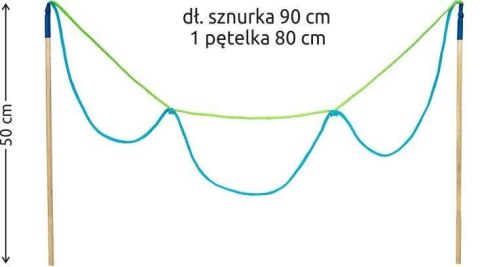 Kijki Sznurek do dużych baniek mydlanych 3-oczka ,,Chmurka'' Słupskie Bańki Mydlane