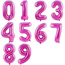 Balon foliowy CYFRA FUKSJA 40