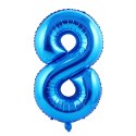 Balon foliowy CYFRA NIEBIESKA 40" 85 cm - cyfra 2