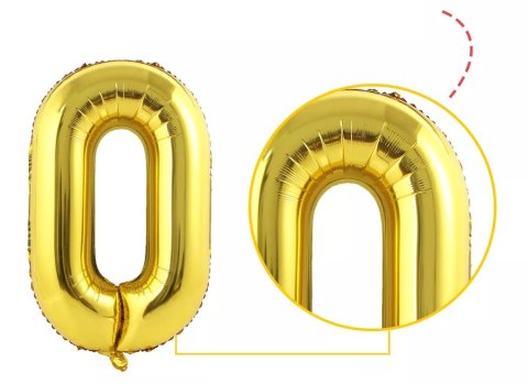 Balon foliowy CYFRA TĘCZOWA 32" 65 cm (na hel) - cyfra 6