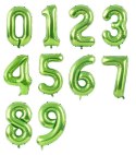 Balon foliowy CYFRA ZIELONA 40" 85 cm - cyfra 1