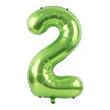 Balon foliowy CYFRA ZIELONA 40" 85 cm - cyfra 1