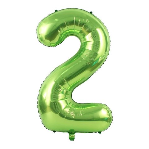 Balon foliowy CYFRA ZIELONA 40" 85 cm - cyfra 1
