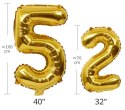 Balon foliowy CYFRA ZŁOTA 32" 67 cm (na hel) - cyfra 1
