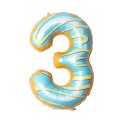 Balon foliowy CYFRA ciasteczko donut 40" 85 cm - cyfra 1