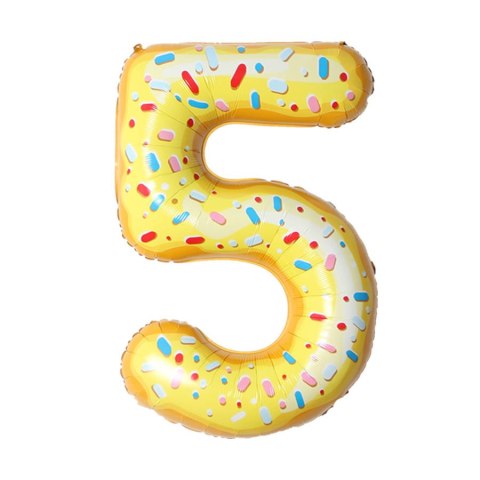 Balon foliowy CYFRA ciasteczko donut 40" 85 cm - cyfra 2