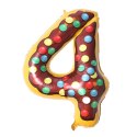 Balon foliowy CYFRA ciasteczko donut 40" 85 cm - cyfra 5