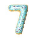 Balon foliowy CYFRA ciasteczko donut 40" 85 cm - cyfra 5