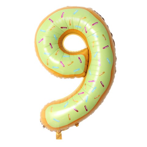 Balon foliowy CYFRA ciasteczko donut 40" 85 cm - cyfra 7