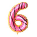Balon foliowy CYFRA ciasteczko donut 40" 85 cm - cyfra 8