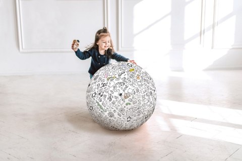 ZESTAW Piłka Balonowa do kolorowania XXL + Mata kreatywna do kolorowania 1,5m [testowy]