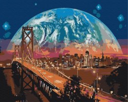 Obraz Paint it! Malowanie po numerach - Księżyc nad San Francisco