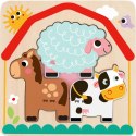 Tooky Toy Drewniane Puzzle Wielowarstwowe Tablica Zwierzątka na Farmie 7 el. Tooky Toy Drewniane Puzzle Wielowarstwowe Tablica Zwierzątka na Farmie 7 el.