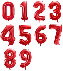 Balon foliowy CYFRA CZERWONA 86 cm - cyfra 3