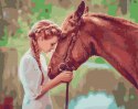 Obraz Malowanie po numerach - Dziewczyna z koniem