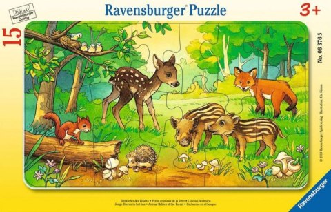 Puzzle 15 elementów Leśne zwierzęta