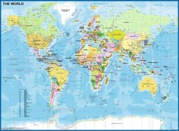 Puzzle 200 elementów XXL Mapa świata