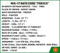 Klocki Historicall Collection Vietnam War MIG17 Nato Code Fresco