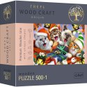 Puzzle drewniane Świąteczne kotki