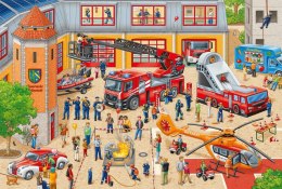 Puzzle 60 elementów, Dzień Dziecka w straży pożarnejw straży pożarnej