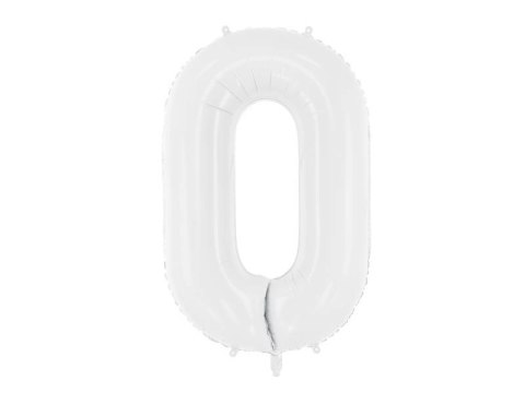 Balon foliowy CYFRA BIAŁA 86 cm - cyfra 4