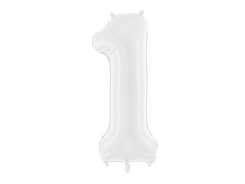 Balon foliowy CYFRA BIAŁA 86 cm - cyfra 4