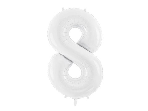 Balon foliowy CYFRA BIAŁA 86 cm - cyfra 4