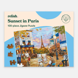Puzzle 100 elementów - Zachód słońca w Paryżu, Relish.