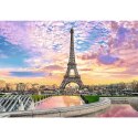 Puzzle 1000 elementów UFT Zachód słońca, Wieża Eiffla, Paryż, Francja