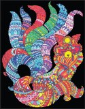 Kolorowanka Welwetowa 47x35 Kitsune Lis o 9 ogonach