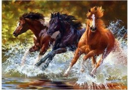 Diamentowa mozaika - Konie w rzece