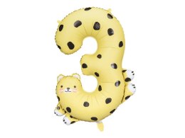 Balon foliowy CYFRA 3 GEPARD 68 x 98 cm