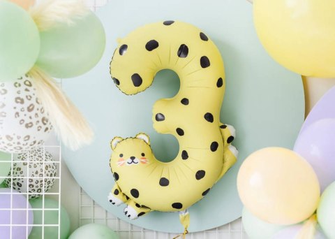 Balon foliowy CYFRA 3 GEPARD 68 x 98 cm
