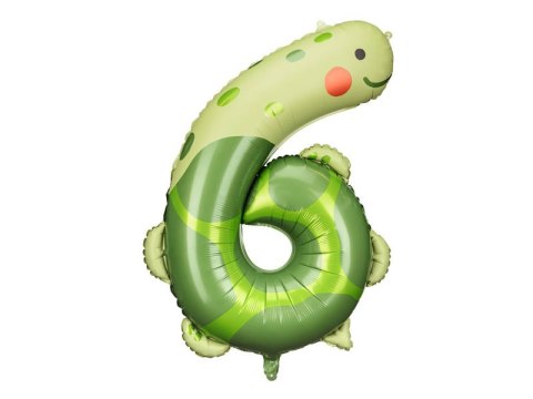 Balon foliowy CYFRA 6 ŻÓŁW 68 x 98 cm