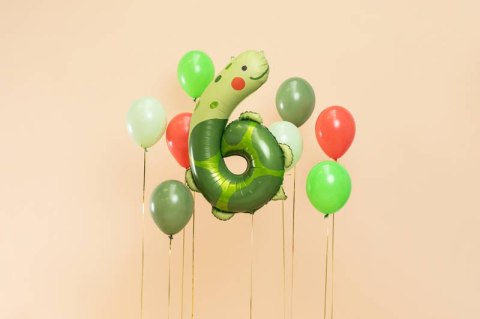 Balon foliowy CYFRA 6 ŻÓŁW 68 x 98 cm